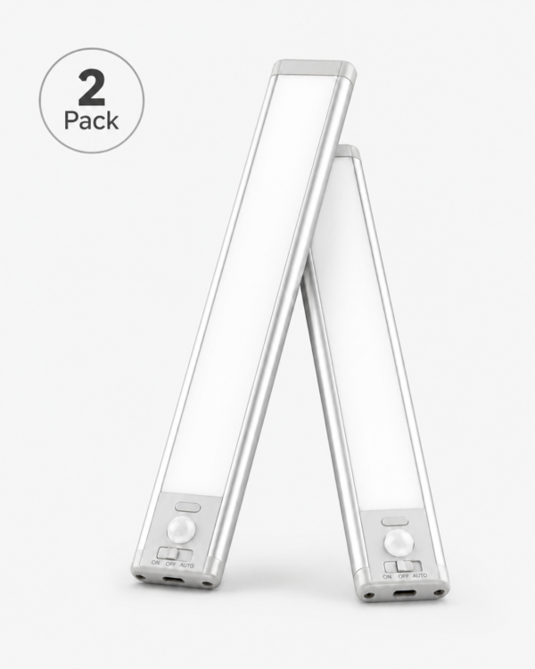 2-pack features 40 LEDs with motion-sensor 40 LED Motion Sensor Lights – 2 Pack