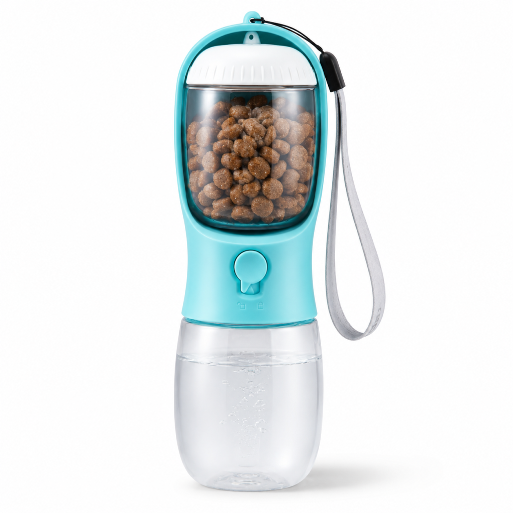 Cibaabo Portable Dog Water Bottle with Food Container & Filter