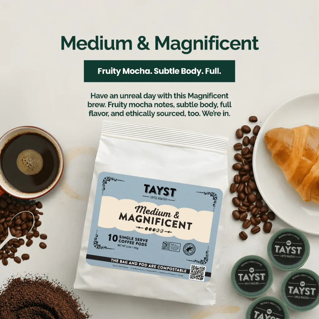 Tayst Medium & Magnificent Coffee Pods package